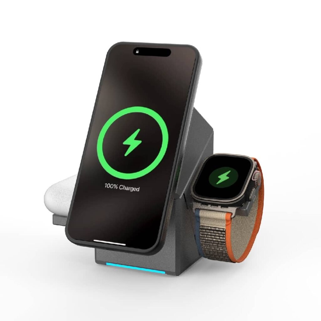 Vinnic OWL PEAK 3-in-1 Qi2 magnetic charger