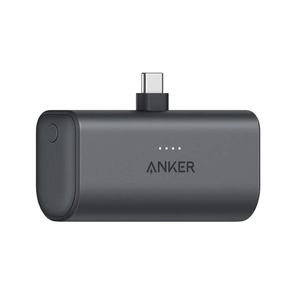 Anker Nano Power Bank 5,000 mAH 22.5W Built-In USB-C Connector - Black